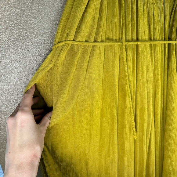 Urban Outfitters Kiari Wide Leg palazzo Jumpsuit Dress yellow Summer Solid H - Picture 8 of 12